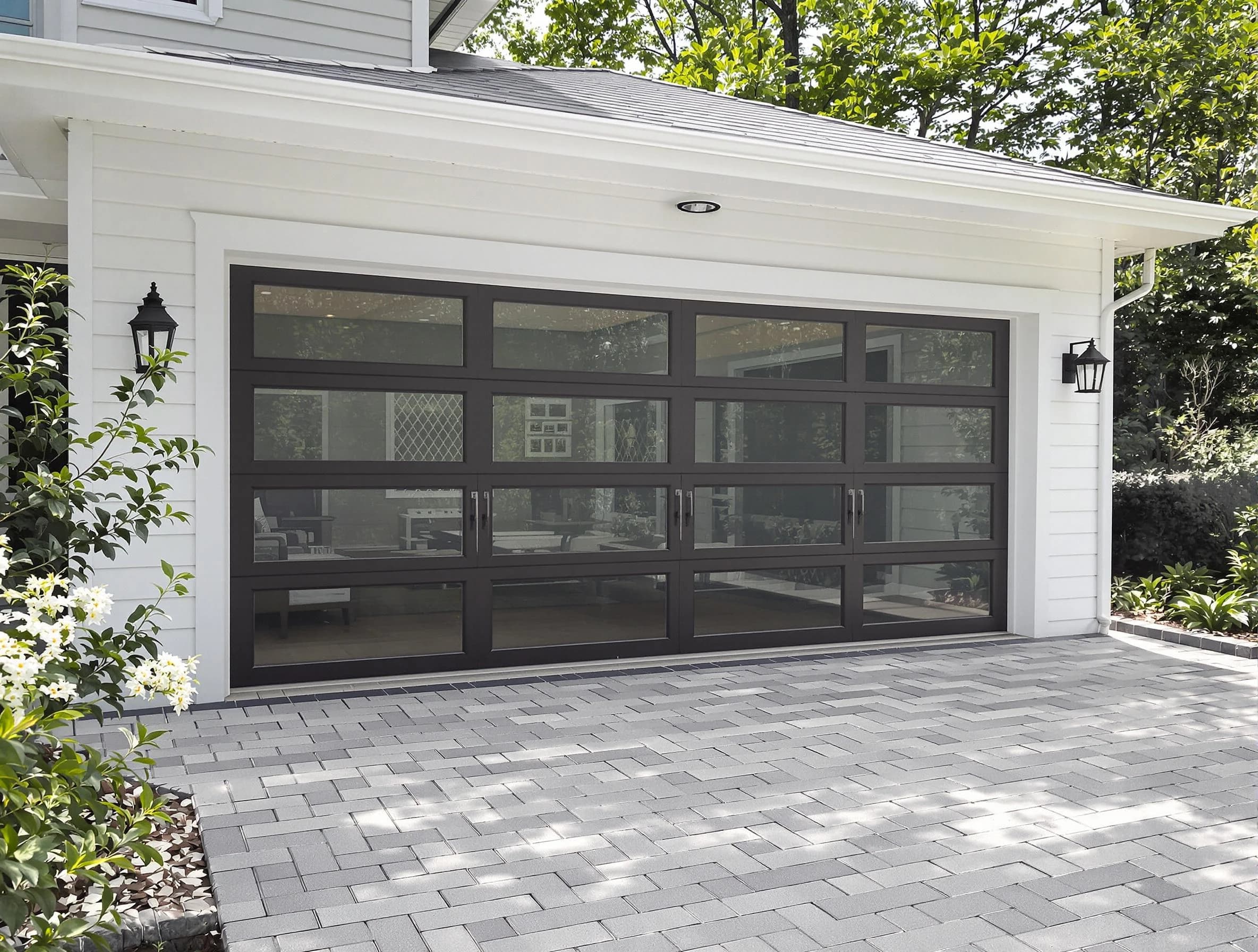 Oak Hill Garage Door Repair design specialist presenting custom garage door options to Oak Hill homeowner