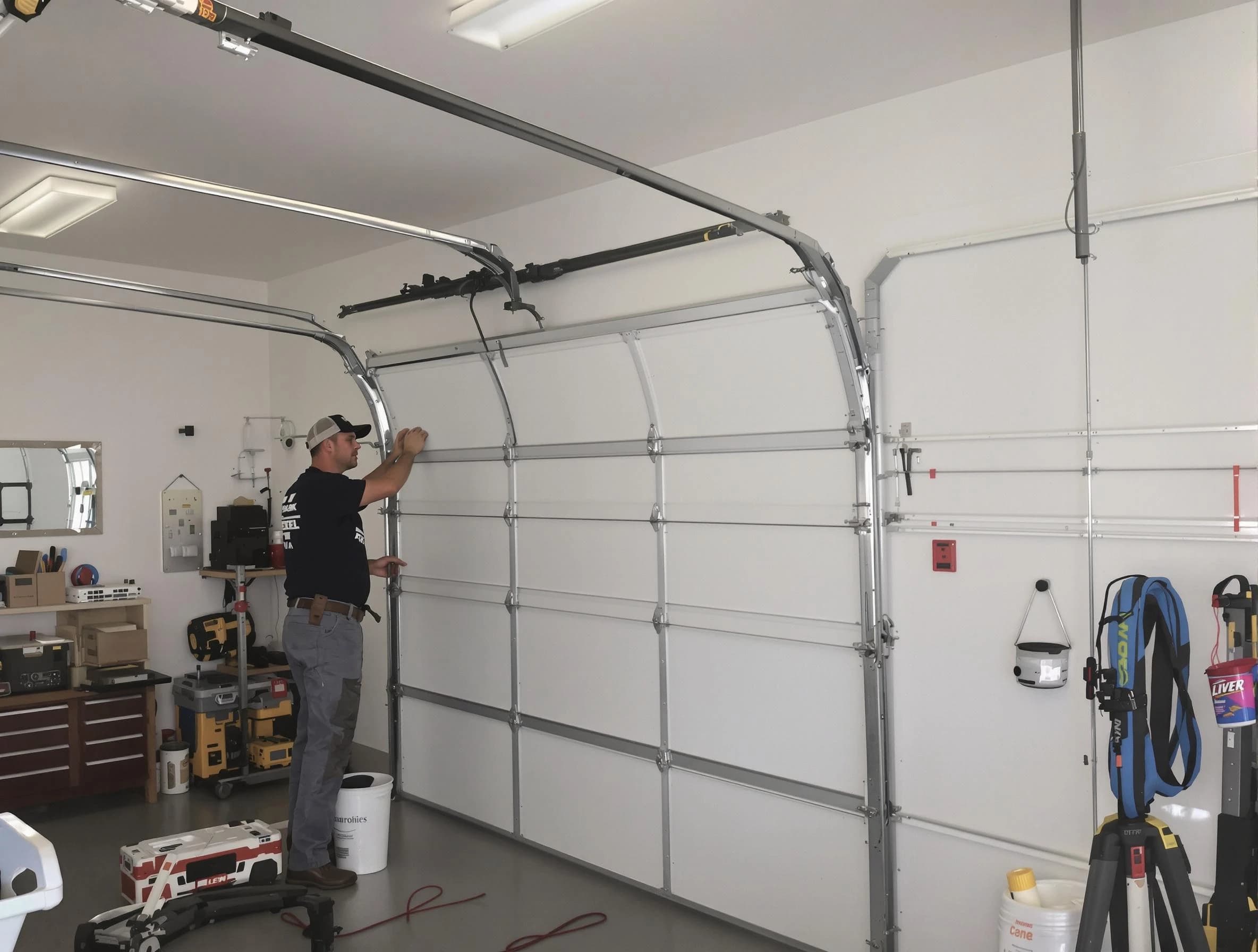 Oak Hill Garage Door Repair team installing new garage door in Oak Hill