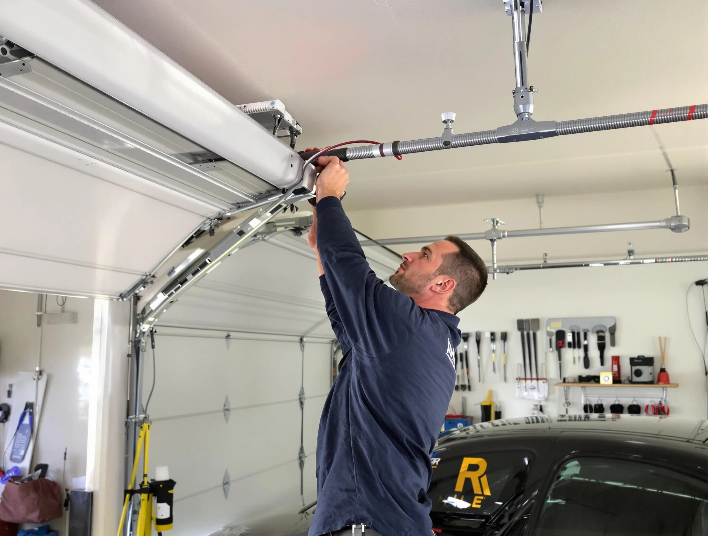 Oak Hill Garage Door Repair technician performing garage door cable repair in Oak Hill