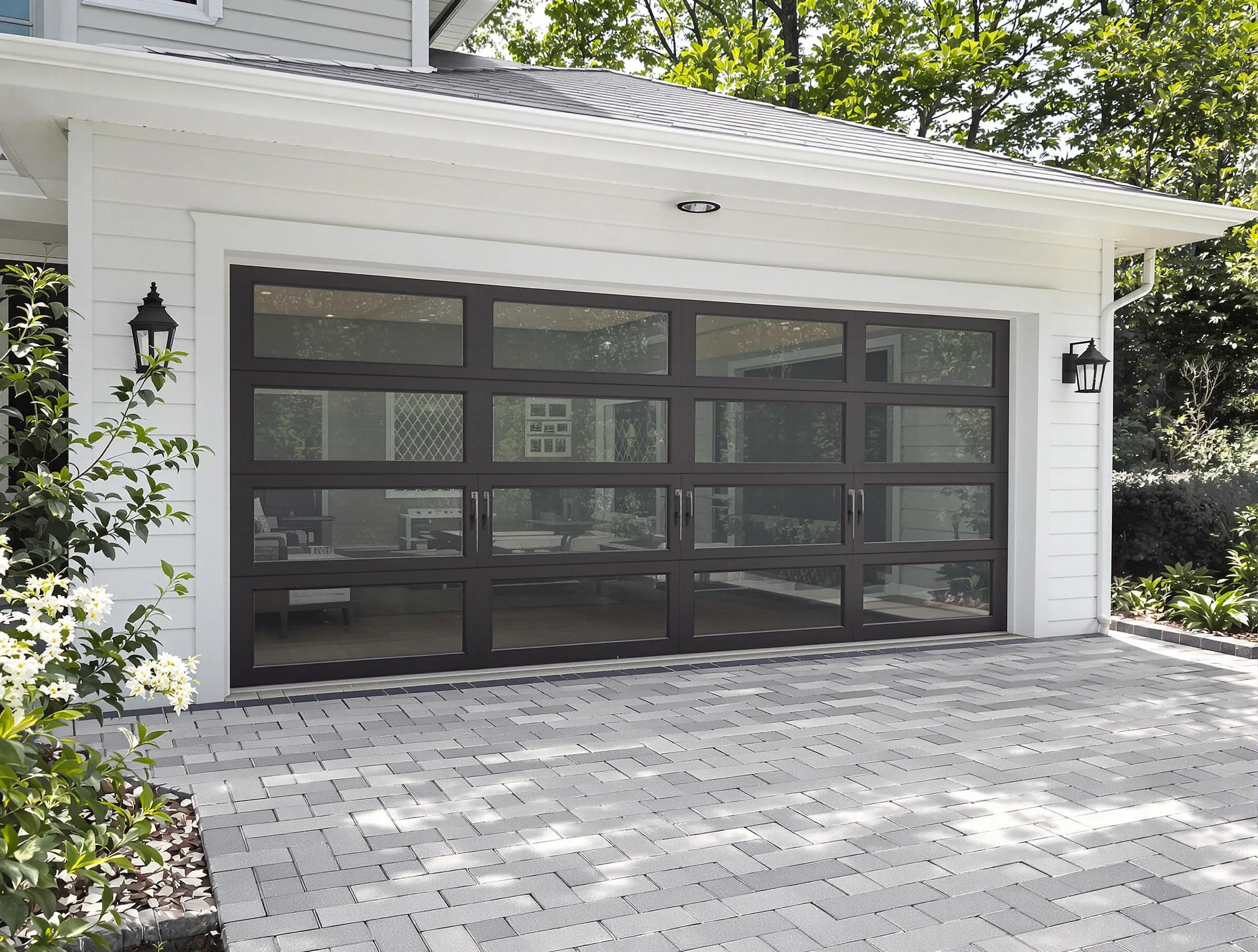 Oak Hill Garage Door Repair design specialist presenting custom garage door options to Oak Hill homeowner